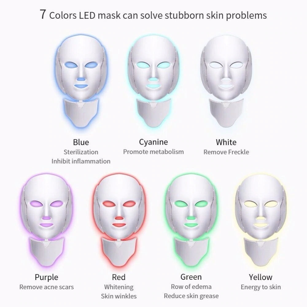 JMT-367882 LED Photon Rejuvenation Face Mask for Skin Therapy and Neck Care