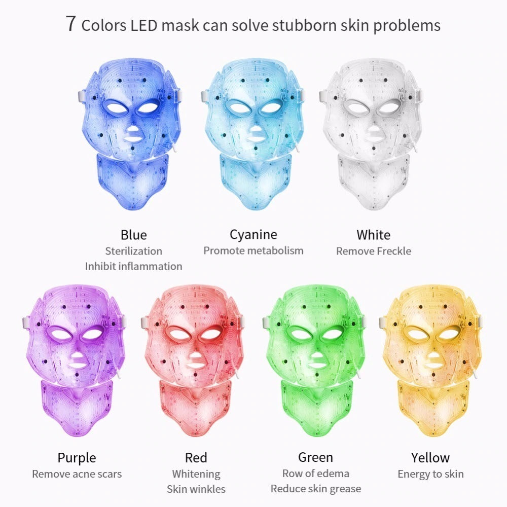 JMT-367882 LED Photon Rejuvenation Face Mask for Skin Therapy and Neck Care