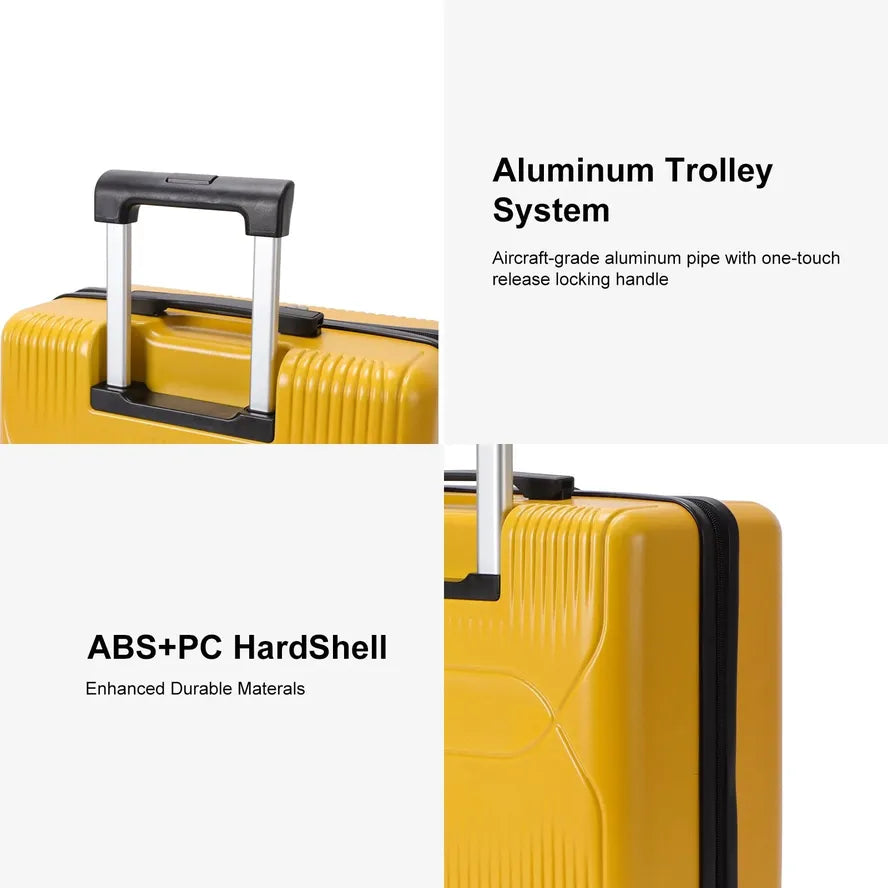 JMT-368010 16 Inch Aluminium Carry-On Suitcase with Hard Shell and Wheels