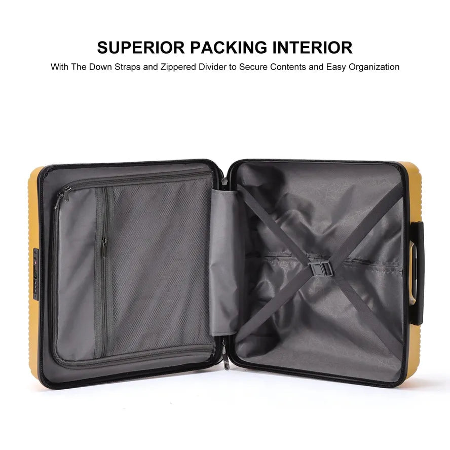 JMT-368010 16 Inch Aluminium Carry-On Suitcase with Hard Shell and Wheels