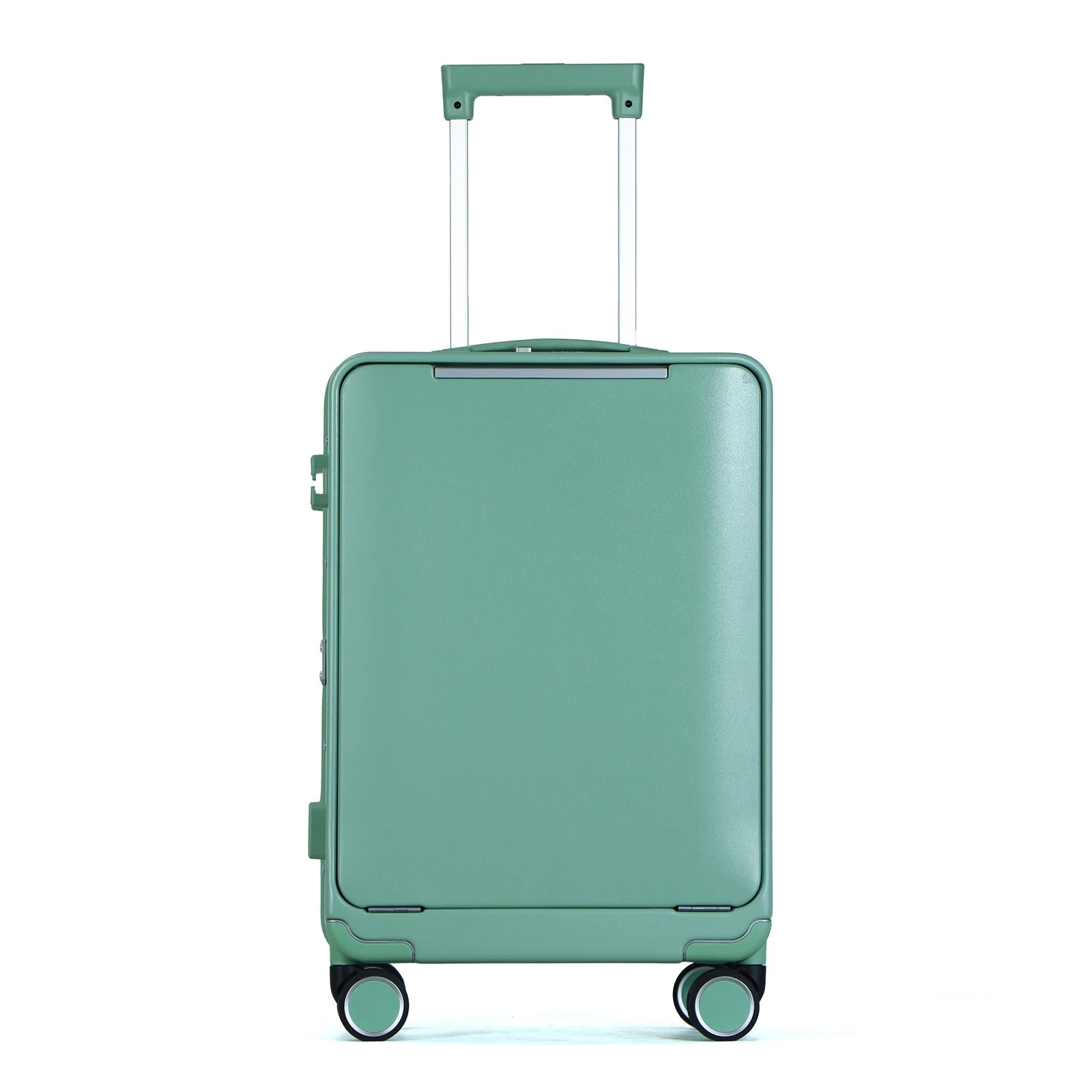 JMT-368330 Custom 4-Wheel Hard Shell Trolley Luggage with Aluminium Frame and Front Opening