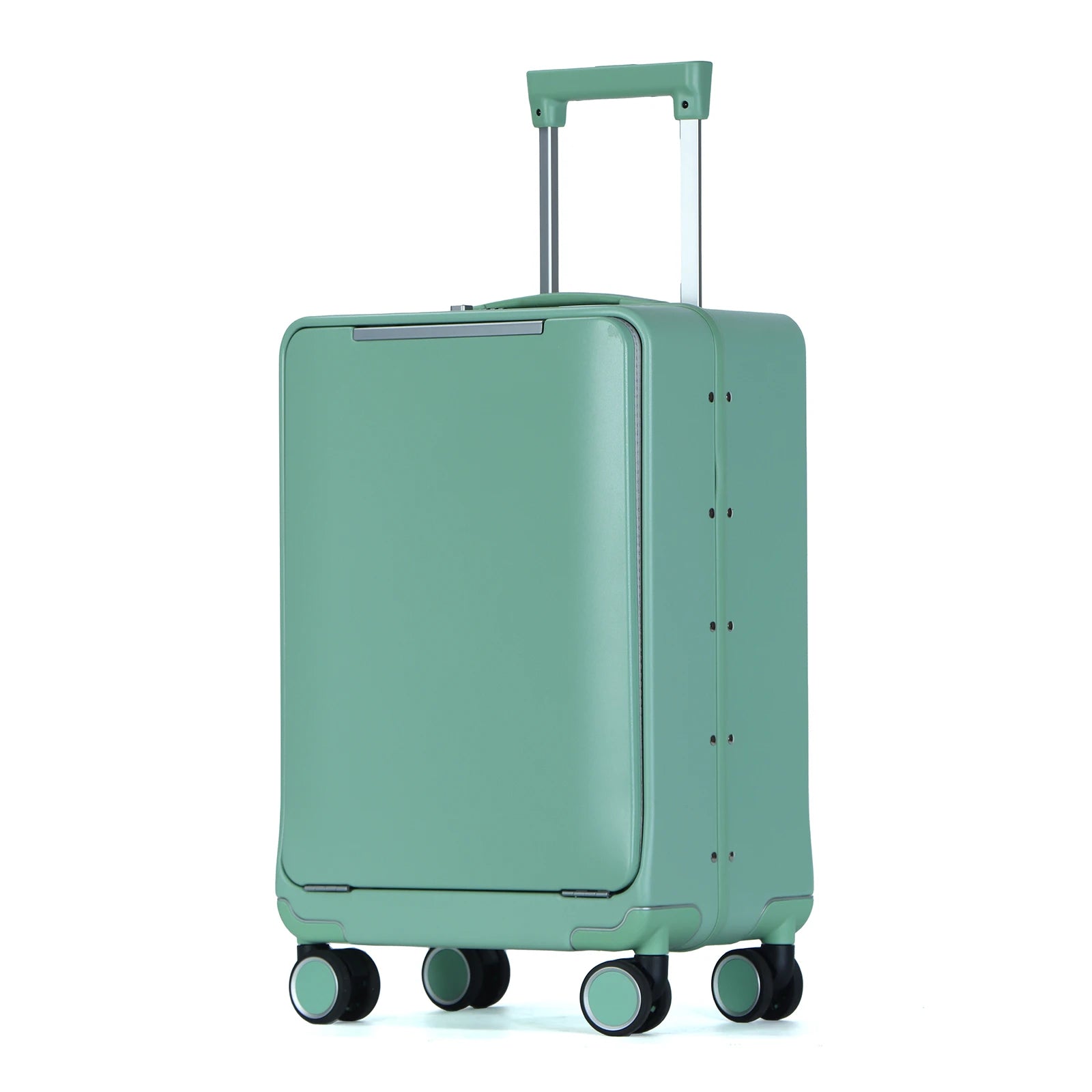 JMT-368330 Custom 4-Wheel Hard Shell Trolley Luggage with Aluminium Frame and Front Opening