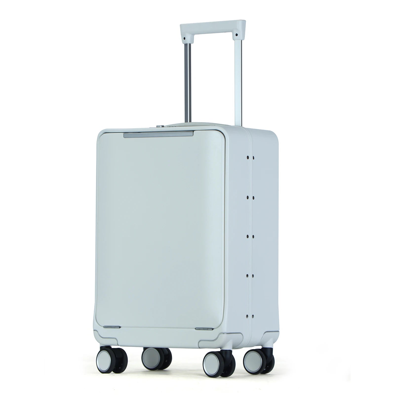 JMT-368330 Custom 4-Wheel Hard Shell Trolley Luggage with Aluminium Frame and Front Opening