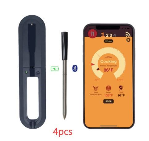 JMT-368394 Bluetooth BBQ Thermometer Probe with Dual Temperature Detection and Smartphone App Integration