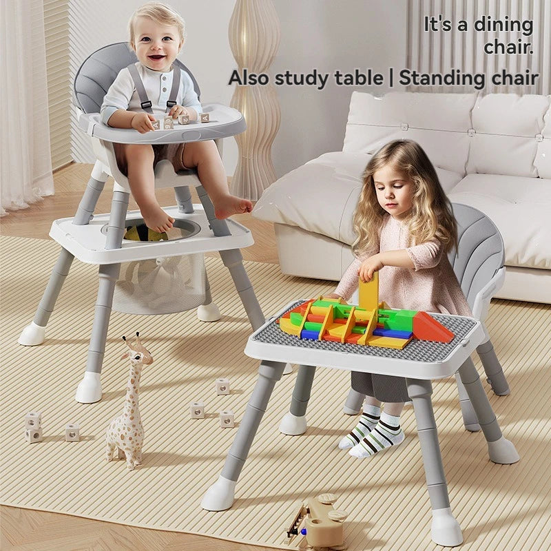 JMT-368714 Convertible 7-in-1 Baby High Chair with Activity Centre and Booster Seat Functions