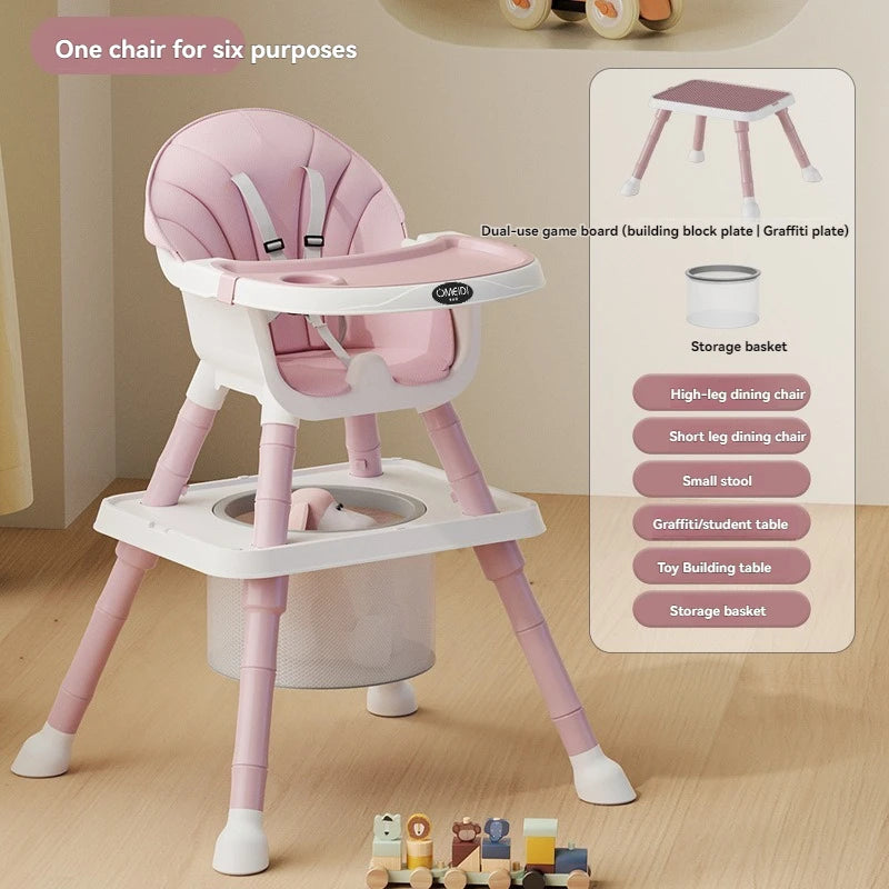 JMT-368714 Convertible 7-in-1 Baby High Chair with Activity Centre and Booster Seat Functions