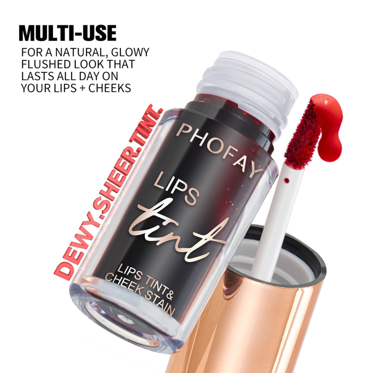 JMT-368714 Long-Wear Lip Tint with Buildable Color for Lips and Cheeks - 4 ML