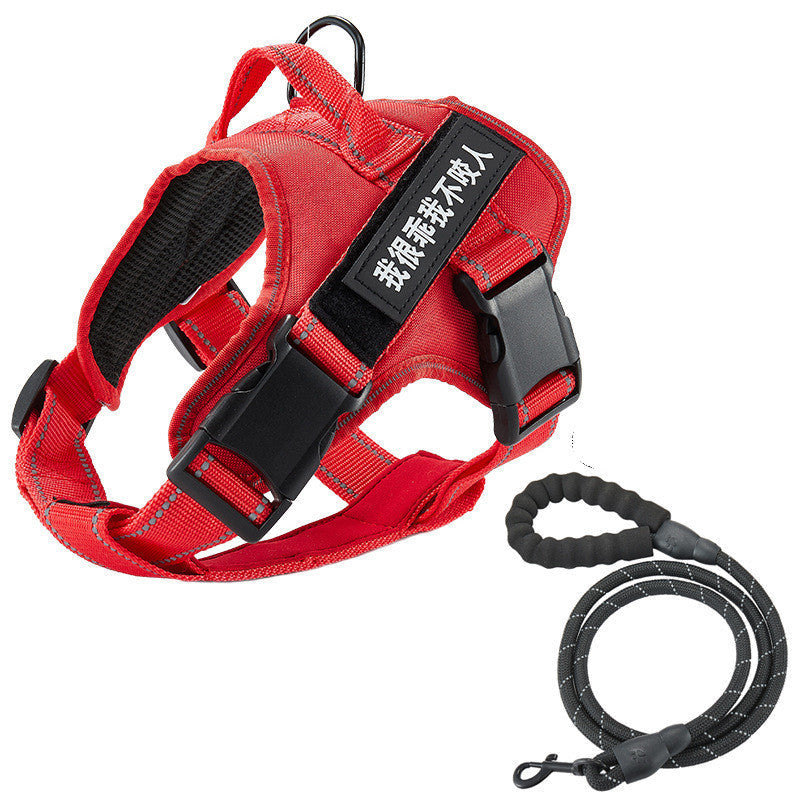 JMT-368778 Breathable Mesh Dog Vest with Chest Strap and Leash Attachment