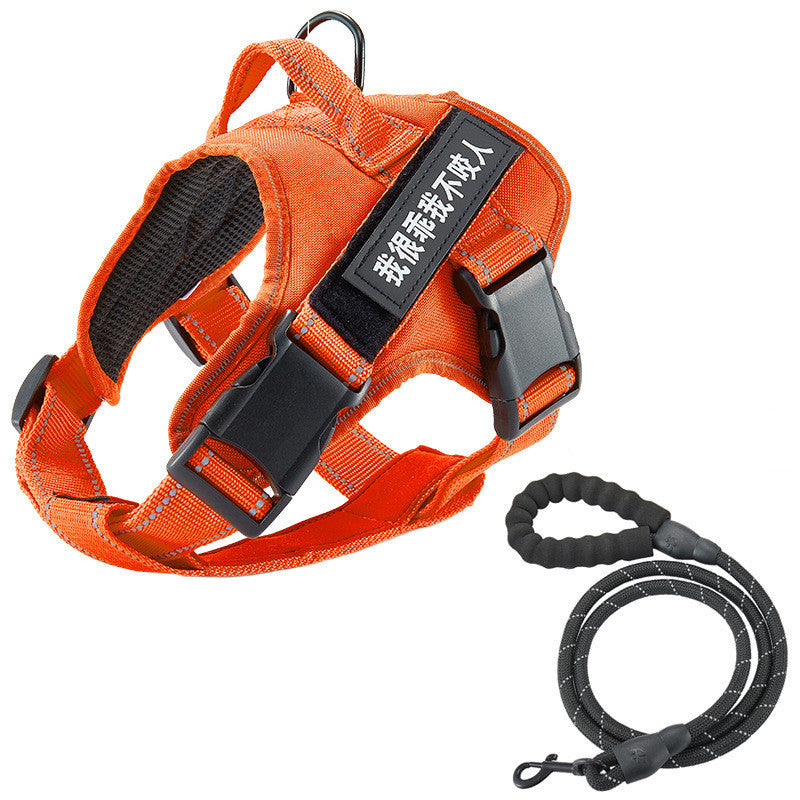 JMT-368778 Breathable Mesh Dog Vest with Chest Strap and Leash Attachment