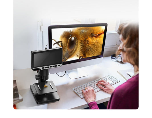 JMT-368970 HD Digital Microscope with 7-Inch Display, 2000x Magnification, and Complete Accessory Kit