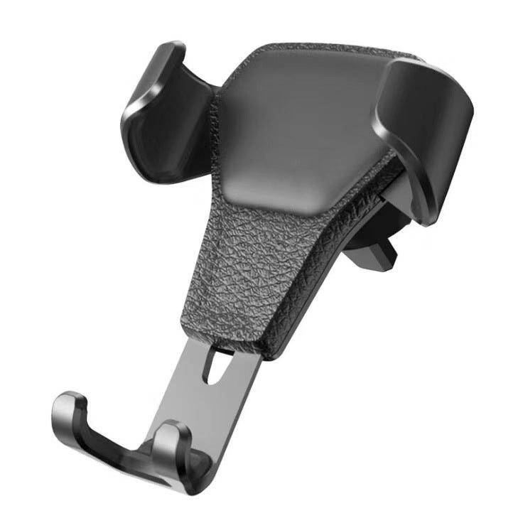 JMT-369610 Leather Grain Gravity Car Phone Holder - Adjustable, Universal Fit, Black and White Options