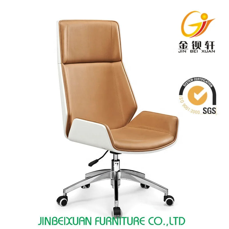 JMT-370506 Ergonomic High Back Black Leather Office Chair with Multi-Functional Swivel Features