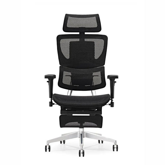 JMT-370506 Ergonomic High Back Mesh Visitor Chair with Footrest, Modern Revolving Design