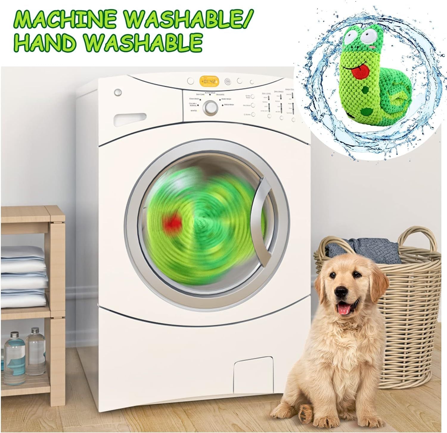 JMT-370570 Interactive Squeaky Dog Puzzle Toy for Foraging and Stress Relief - Suitable for Small, Medium, and Large Dogs