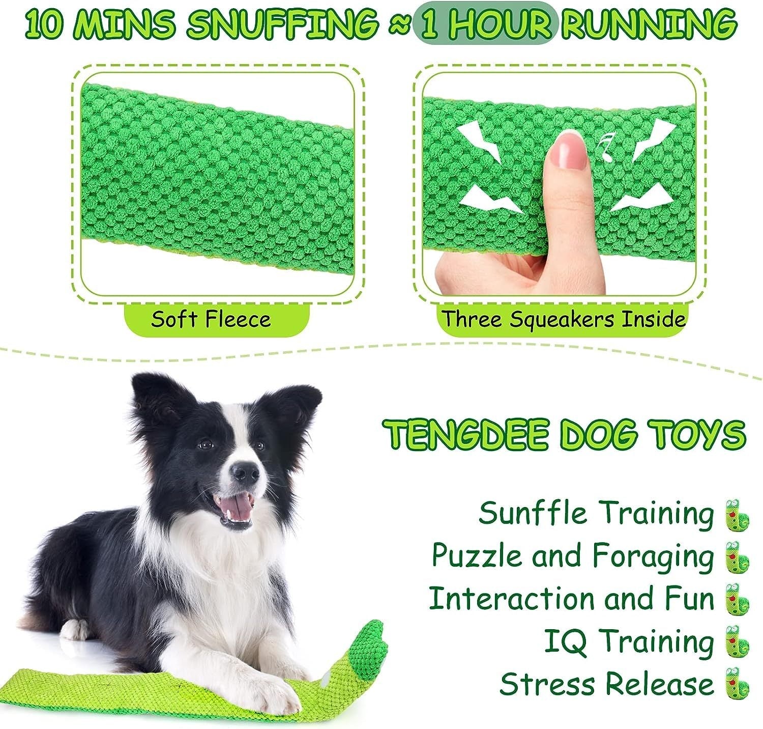 JMT-370570 Interactive Squeaky Dog Puzzle Toy for Foraging and Stress Relief - Suitable for Small, Medium, and Large Dogs