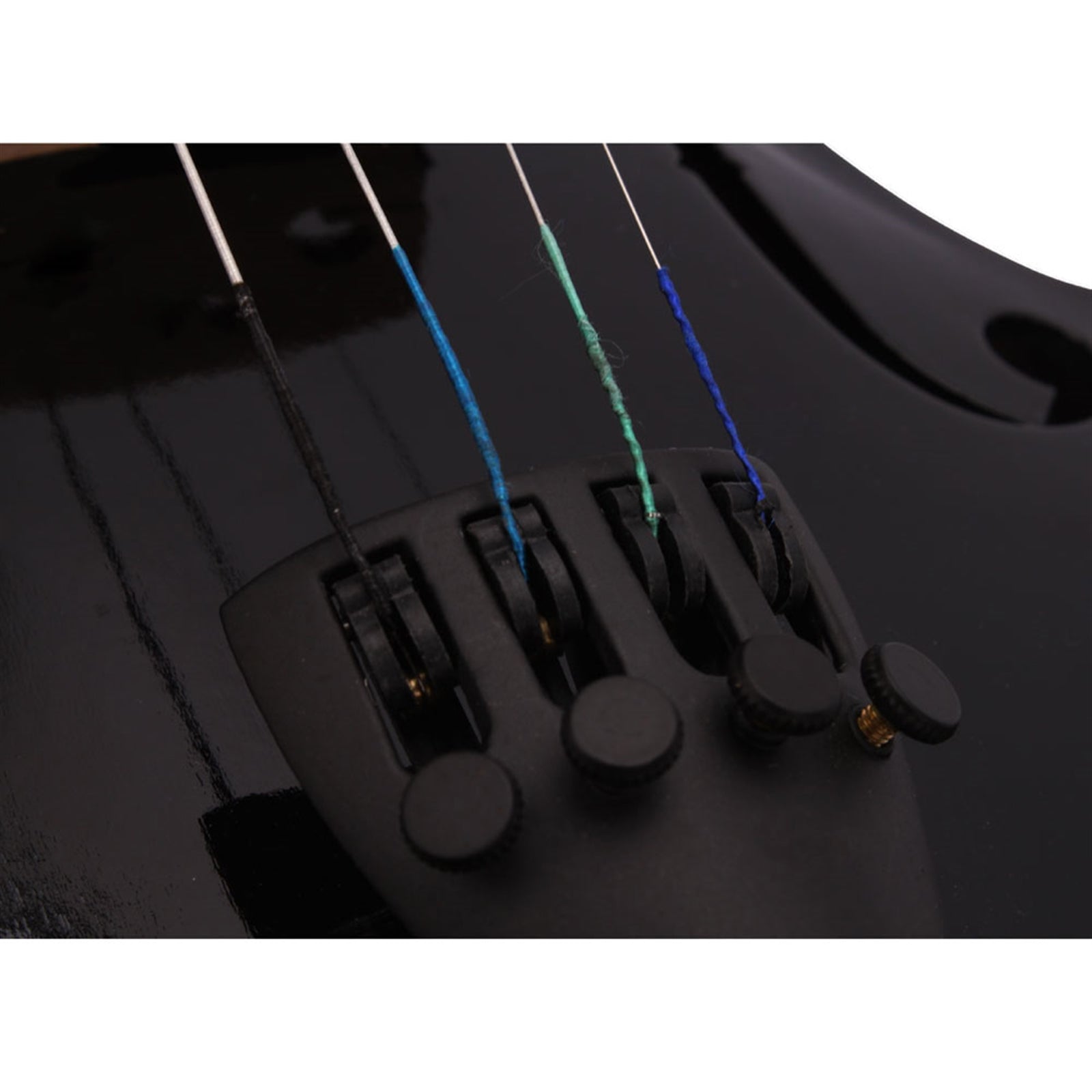 JMT-370634 Black Acoustic Violin with Full-Size Body and Smooth Finish