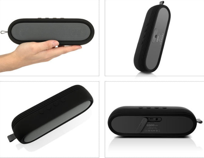 JMT-370762 Portable Waterproof Bluetooth Speaker with Dual 5W Audio, 2600mAh Rechargeable Battery, and 8-Hour Playtime for Outdoor Activities