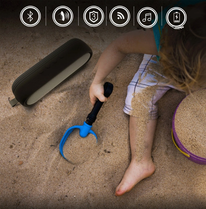 JMT-370762 Portable Waterproof Bluetooth Speaker with Dual 5W Audio, 2600mAh Rechargeable Battery, and 8-Hour Playtime for Outdoor Activities