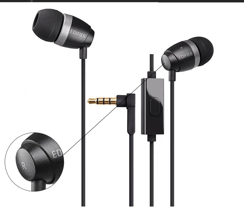 JMT-370890 Wired In-Ear Headset with Microphone and 3.5mm L-Bend Plug