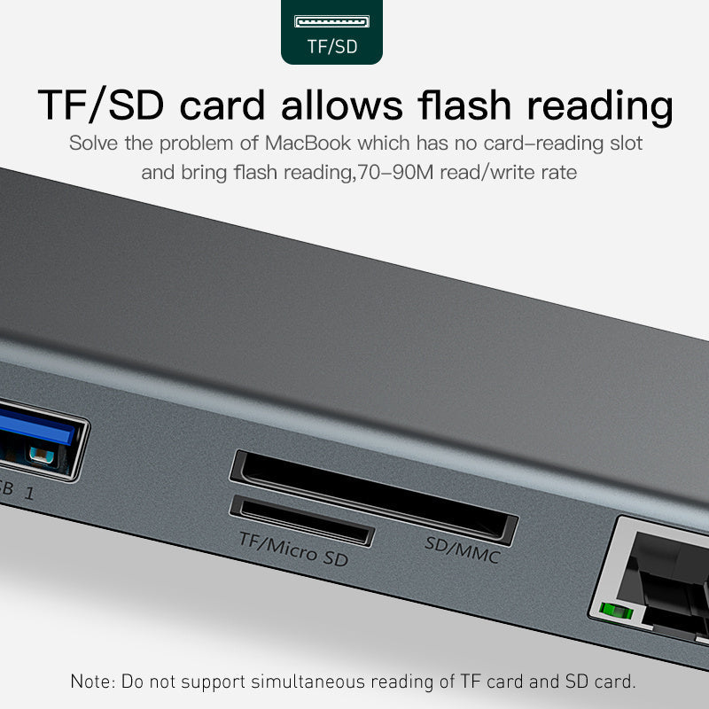 JMT-371082 Ten-Port HDMI & VGA Docking Station with Cooling Bracket and Gigabit Network Port