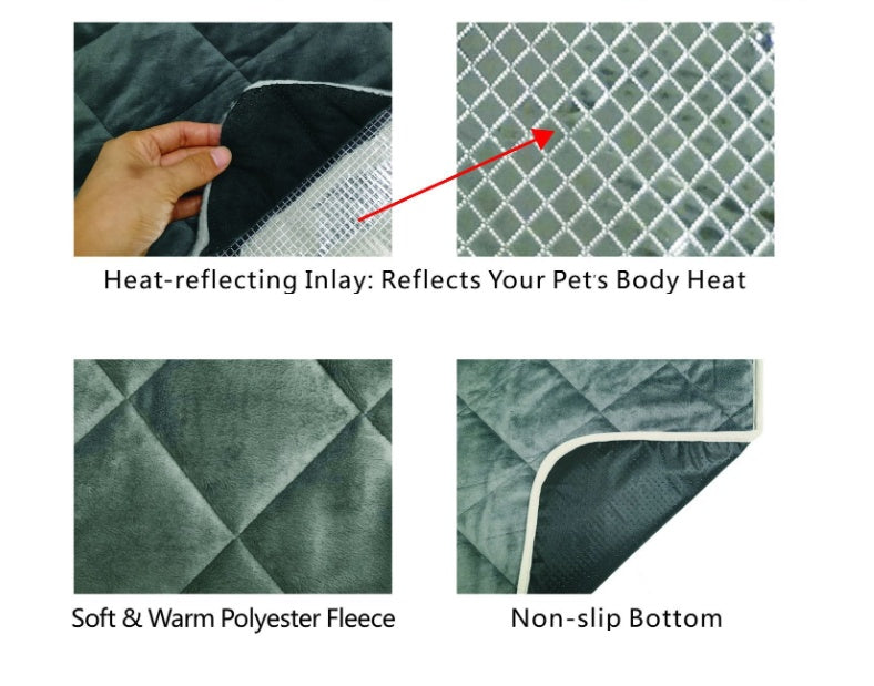 JMT-371210 Cozy Winter Pet Heating Pad - Soft Fabric, Multiple Sizes Available