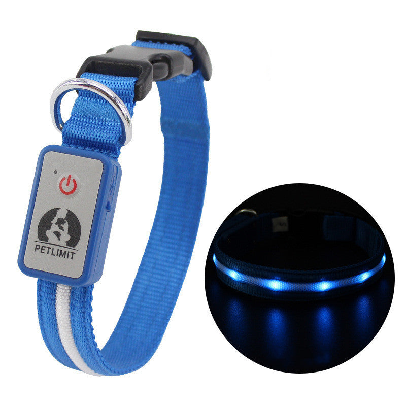 JMT-371402 Waterproof Rechargeable LED Pet Collar with Adjustable Features and Secure Buckle
