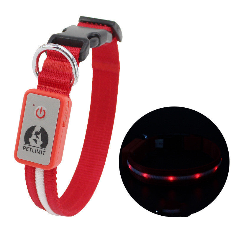 JMT-371402 Waterproof Rechargeable LED Pet Collar with Adjustable Features and Secure Buckle
