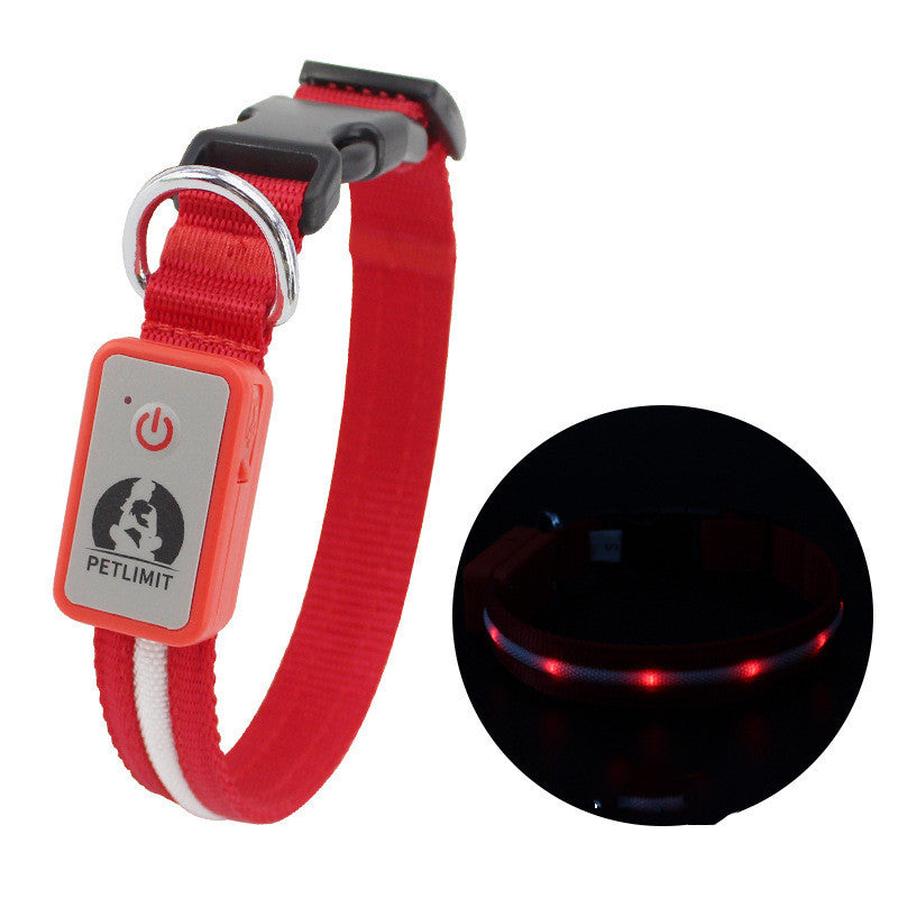 JMT-371402 Waterproof Rechargeable LED Pet Collar with Adjustable Features and Secure Buckle