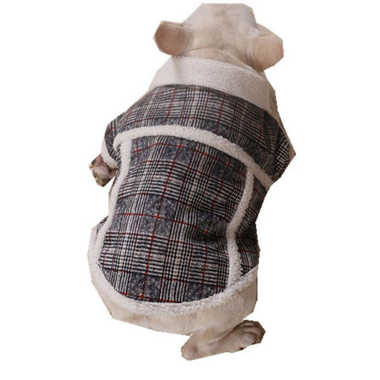 JMT-371530 Luxurious Velvet Plush Zipper Coat for Pets - Cozy Casual Jacket in Multiple Sizes (S-XXL)