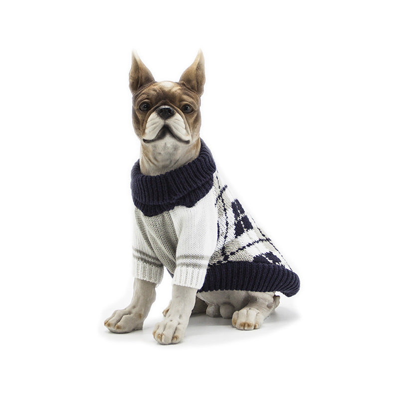 JMT-371658 Stylish Acrylic Sweater for Cats and Dogs in Navy Blue, Ginger Yellow, and Yellow - Available in XS to XL