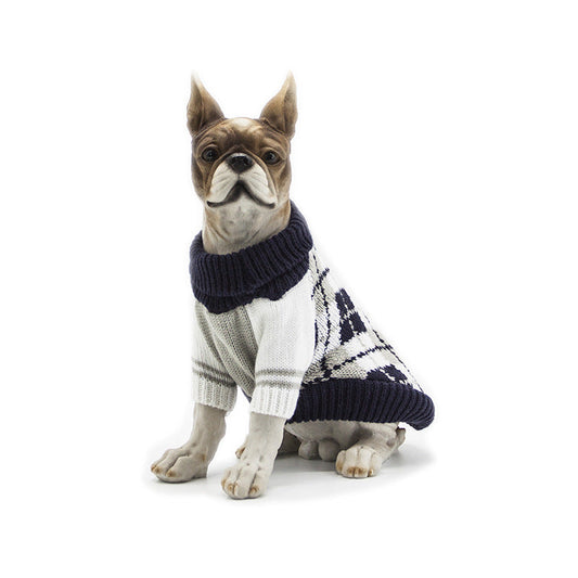 JMT-371658 Stylish Acrylic Sweater for Cats and Dogs in Navy Blue, Ginger Yellow, and Yellow - Available in XS to XL