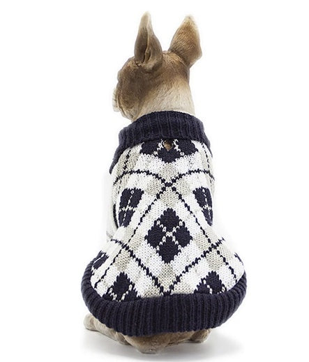 JMT-371658 Stylish Acrylic Sweater for Cats and Dogs in Navy Blue, Ginger Yellow, and Yellow - Available in XS to XL