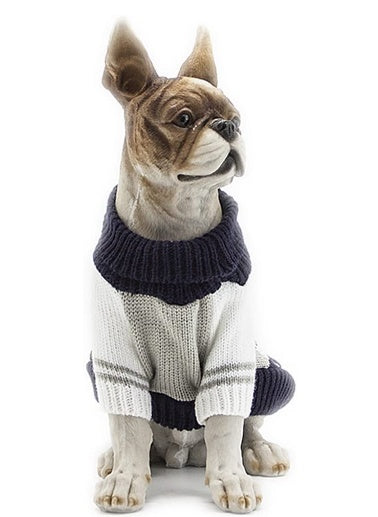 JMT-371658 Stylish Acrylic Sweater for Cats and Dogs in Navy Blue, Ginger Yellow, and Yellow - Available in XS to XL
