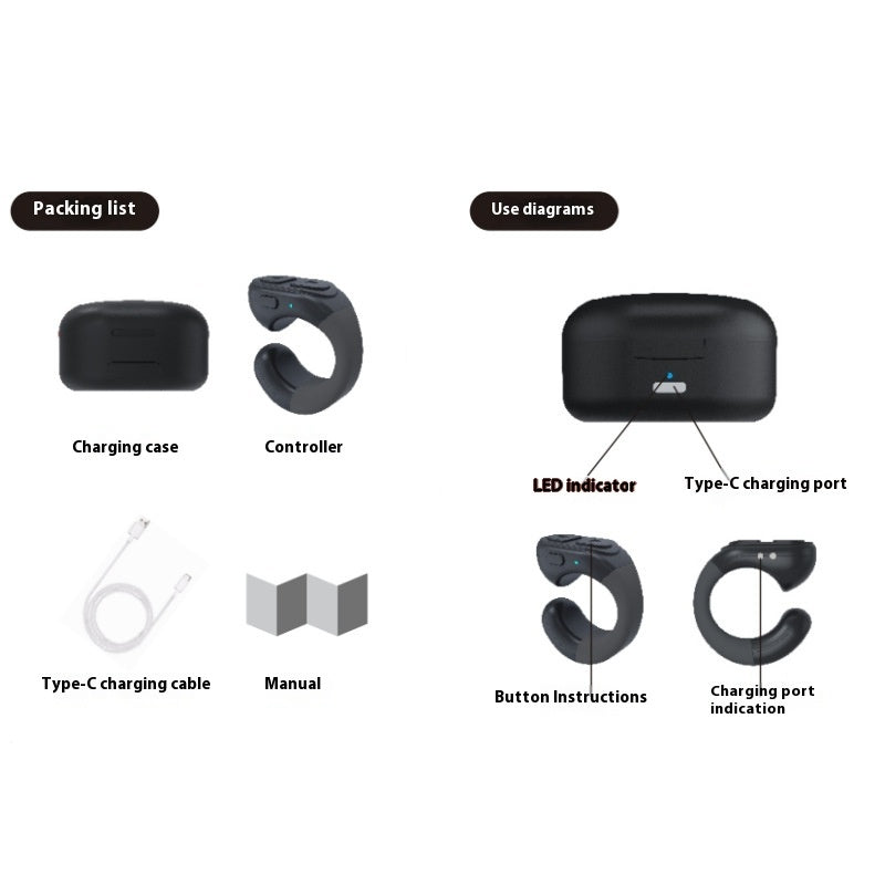 JMT-371722 Bluetooth Remote Control for Mobile Phones - Upgrade Version with Extended Battery Life and Versatile Functionality