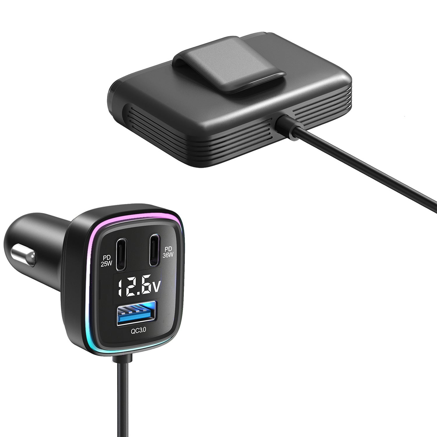 JMT-372234 Fast-Charging Car Charger - 115W Output, Compact Design, Input 12-24V