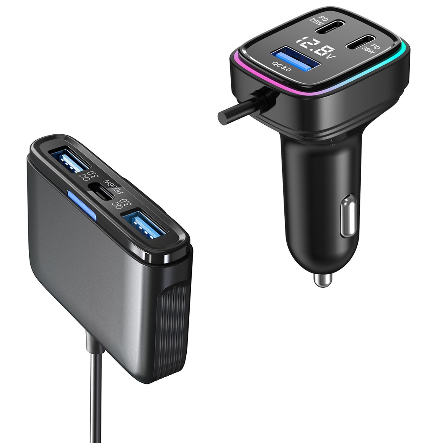 JMT-372234 Fast-Charging Car Charger - 115W Output, Compact Design, Input 12-24V