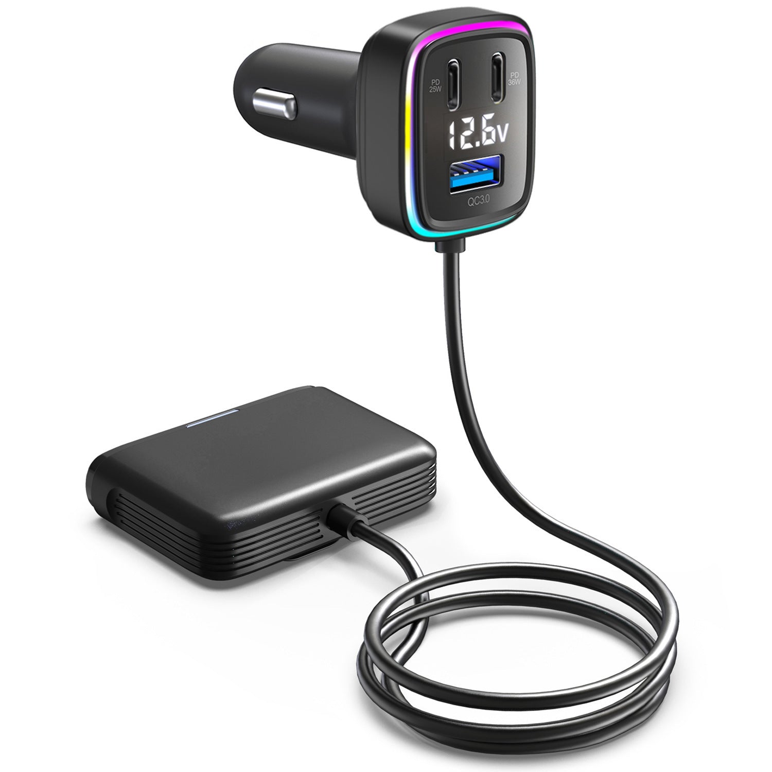JMT-372234 Fast-Charging Car Charger - 115W Output, Compact Design, Input 12-24V