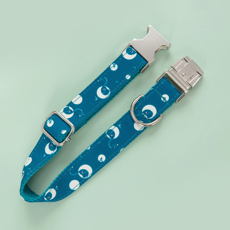 JMT-372554 Adjustable Outdoor Safety Dog Walking Collar - Durable Polyester Material, Multiple Sizes Available (XS to XL)