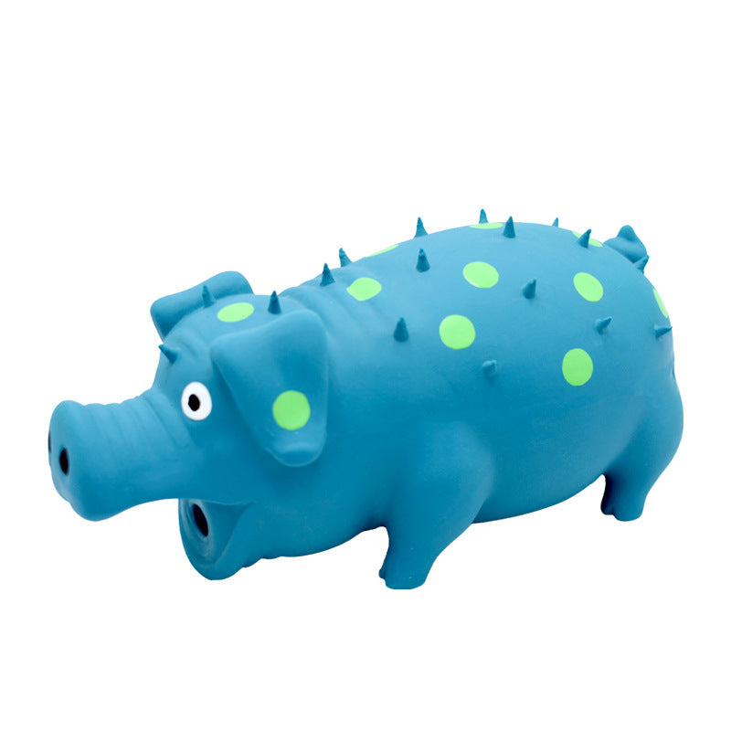 JMT-372874 Indestructible Interactive Dog Chew Toy with Squeaker - Tough Pig Design for Aggressive Chewers