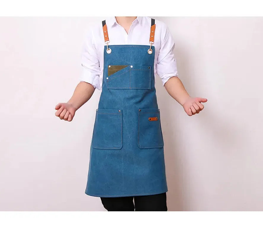 JMT-372938 Denim Apron for Coffee, Tea, and Baking with Customizable Logo Options