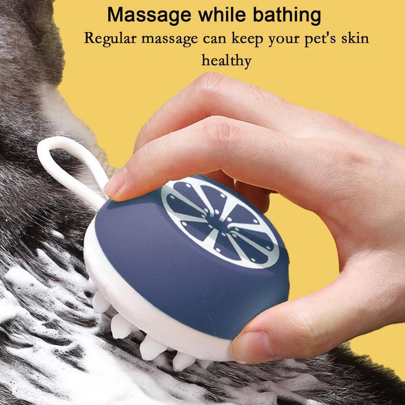 JMT-373130 3-in-1 Dog Shampoo Brush with Massage Points for Effective Bathing and Grooming