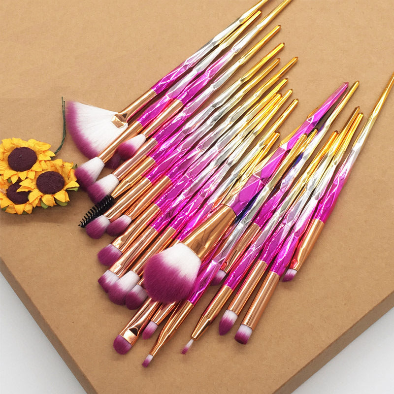 JMT-373322 20-Piece Makeup Brush Set with Artificial Fiber Bristles and Plastic Handles, 16cm Length