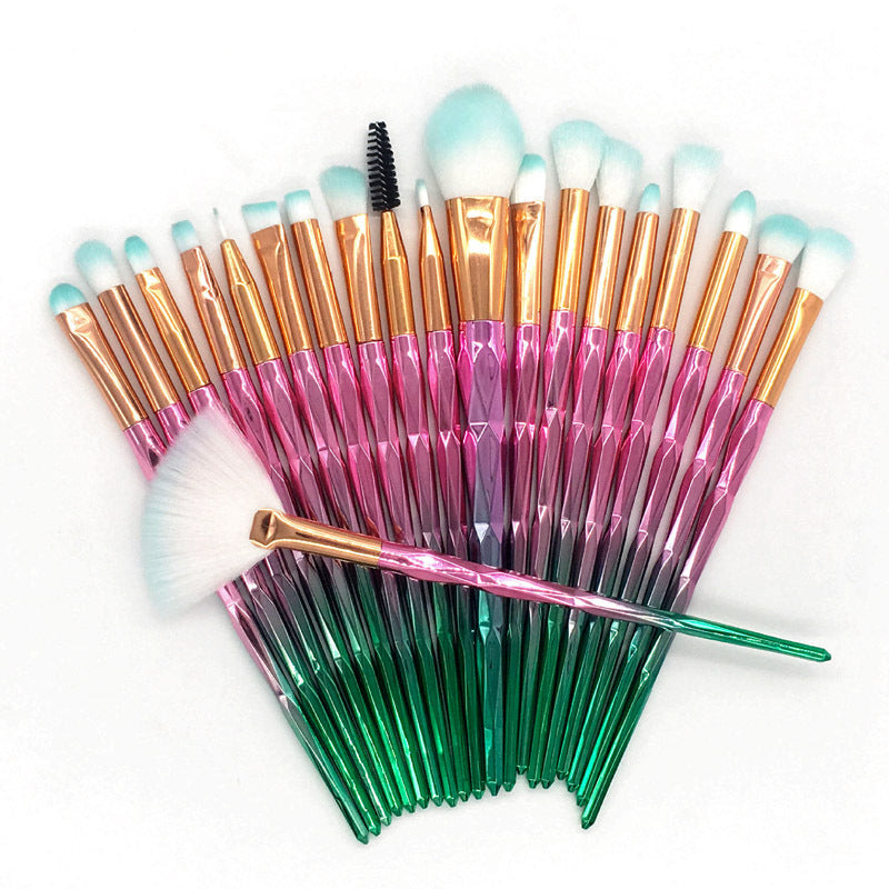 JMT-373322 20-Piece Makeup Brush Set with Artificial Fiber Bristles and Plastic Handles, 16cm Length