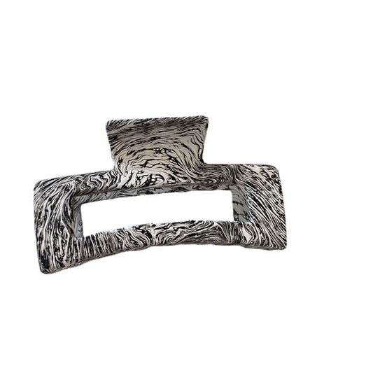 JMT-373578 Geometric Acrylic Hairpin with Retro Texture and Colorful Design for Stylish Ponytails