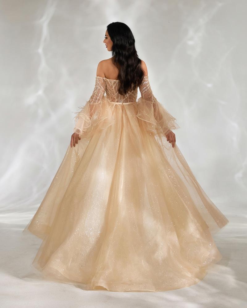 JMT-374282 Glamorous Golden Evening Dress for Women, SH0138