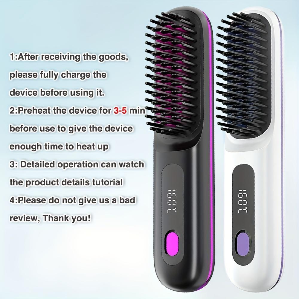 JMT-375178 USB Wireless Electric Hair Straightening Comb for Straightening and Curling with Gentle Styling Technology