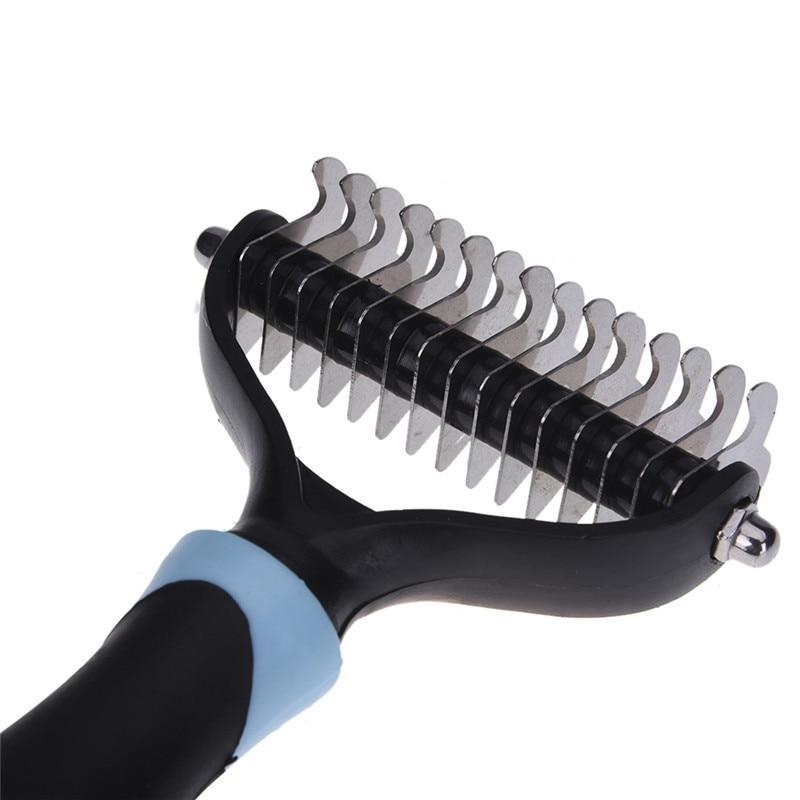 JMT-375434 All-in-One Pet Dematting and Deshedding Comb with Stainless Steel Teeth and Comfortable Handle