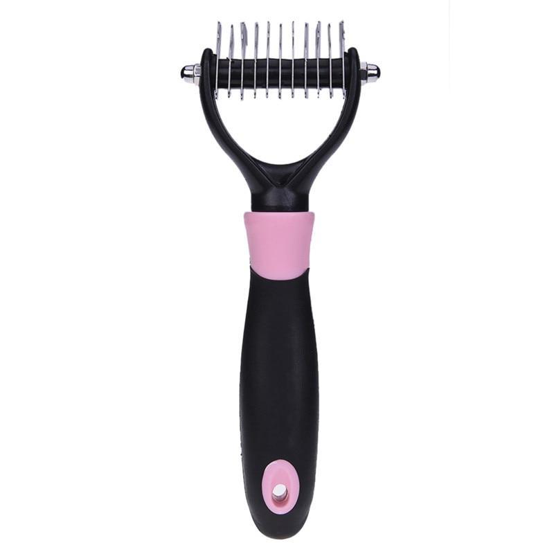 JMT-375434 All-in-One Pet Dematting and Deshedding Comb with Stainless Steel Teeth and Comfortable Handle