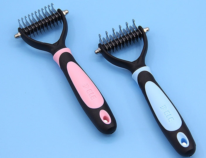 JMT-375434 All-in-One Pet Dematting and Deshedding Comb with Stainless Steel Teeth and Comfortable Handle