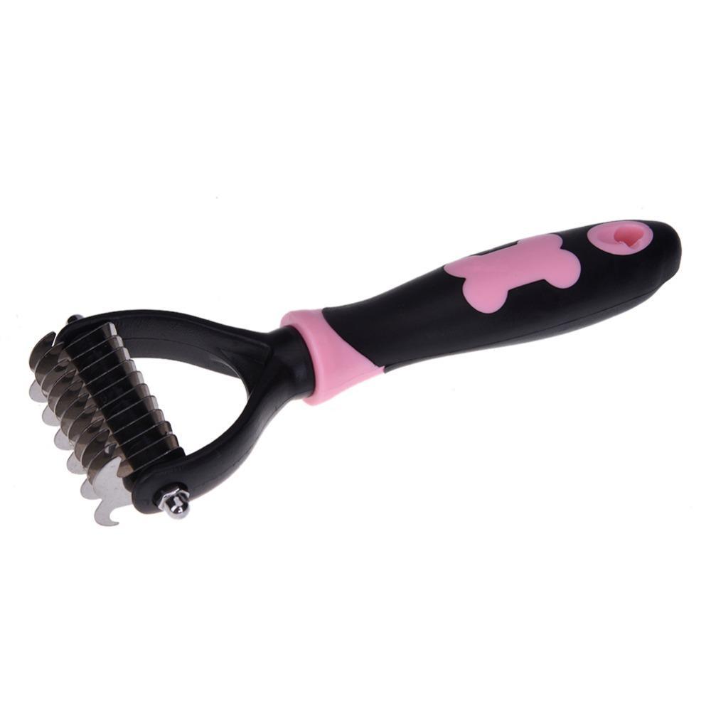 JMT-375434 All-in-One Pet Dematting and Deshedding Comb with Stainless Steel Teeth and Comfortable Handle
